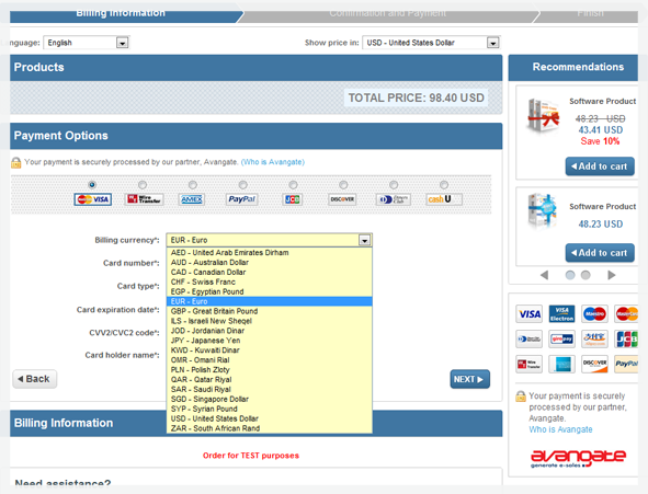 Multiple Billing Currencies