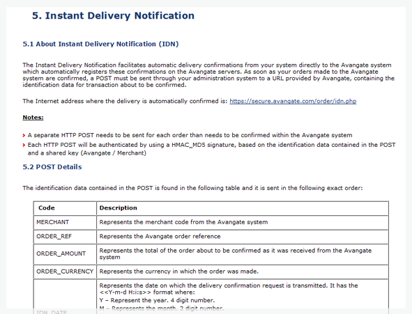 Instant Delivery Notification