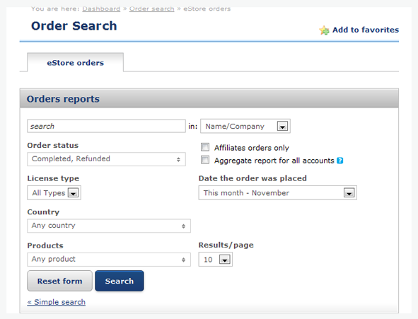 Order Reports