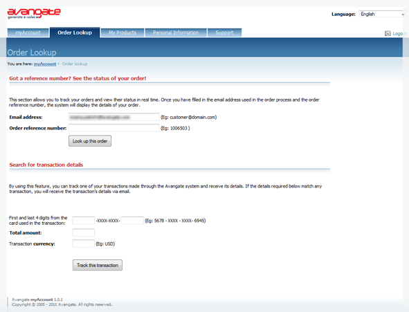 Shopper myAccount