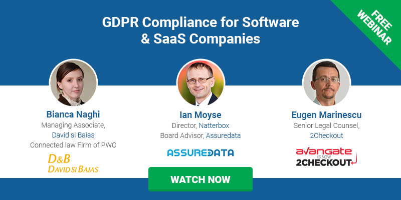 GDPR compliantes for software and saas